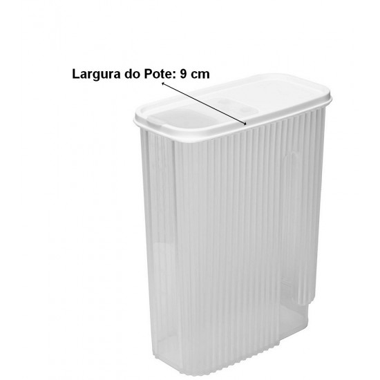Pote 2,4 Litros Em Plástico Ivory Branco Lyor